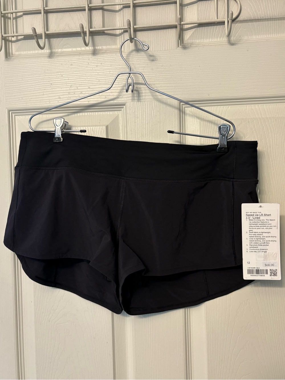 NWT Lululemon Speed Up LR 2.5" Lined Shorts Pockets Running Black Size 12 $68